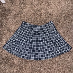 Black Plaid Skirt by Forever 21